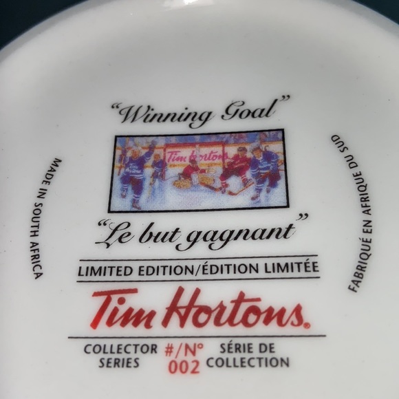 Vintage Tim Horton’s “Winning Goal” Ice Hockey Team Coffee Mug - Picture 5 of 6